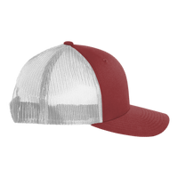 Big Accessories Washed Trucker Cap, Maroon / White, Right Side view