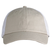 Big Accessories Washed Trucker Cap, Stone / White, Front view