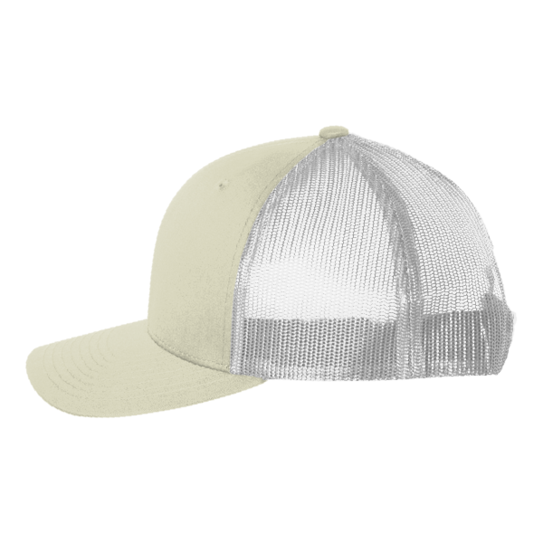 Big Accessories Washed Trucker Cap, Stone / White, Left Side view
