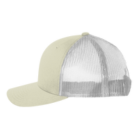 Big Accessories Washed Trucker Cap, Stone / White, Left Side view