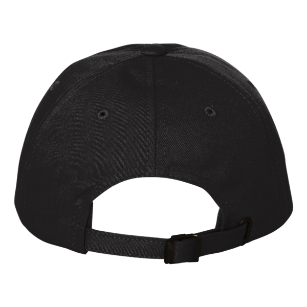 Big Accessories Youth Classic Brushed Twill Cap, Black, Back view