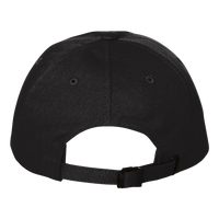Big Accessories Youth Classic Brushed Twill Cap, Black, Back view