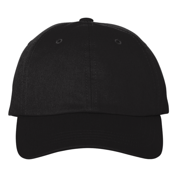 Big Accessories Youth Classic Brushed Twill Cap, Black, Front view
