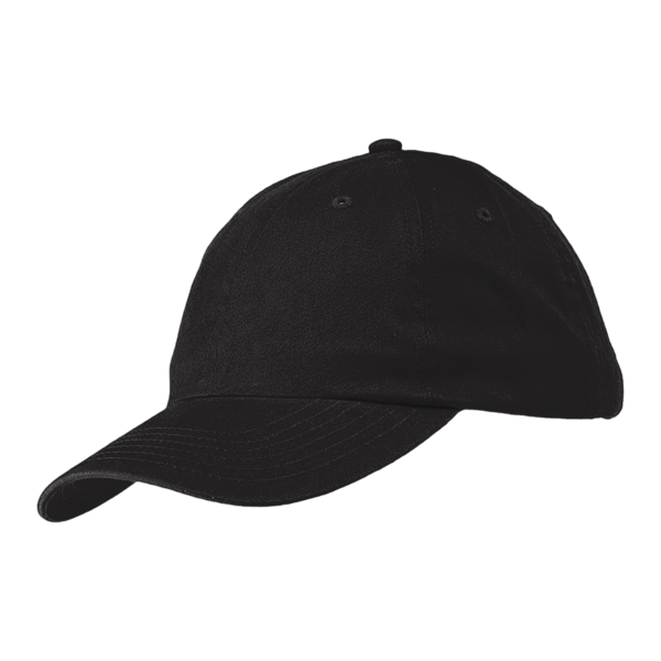 Big Accessories Youth Classic Brushed Twill Cap, Black, Left Side view