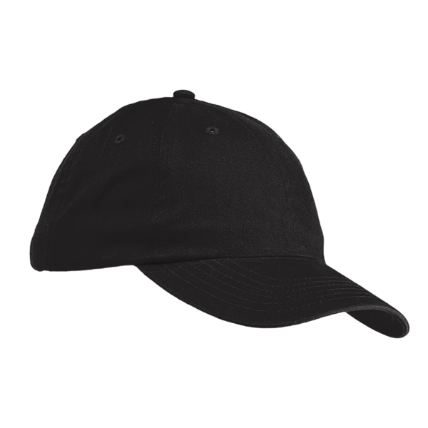 Big Accessories Youth Classic Brushed Twill Cap, Black, Right Side view