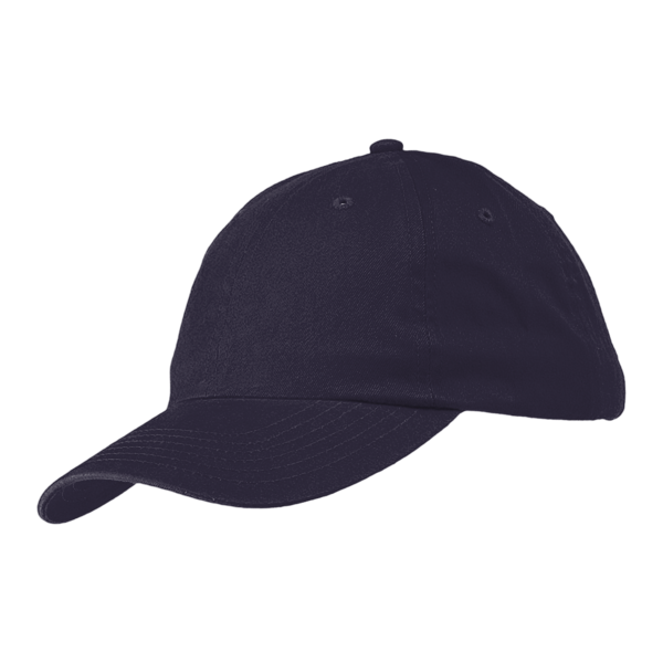 Big Accessories Youth Classic Brushed Twill Cap, Navy, Left Side view
