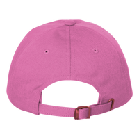 Big Accessories Youth Classic Brushed Twill Cap, Pink, Back view
