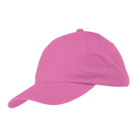 Big Accessories Youth Classic Brushed Twill Cap, Pink, Left Side view