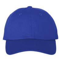 Big Accessories Youth Classic Brushed Twill Cap, Royal, Front view