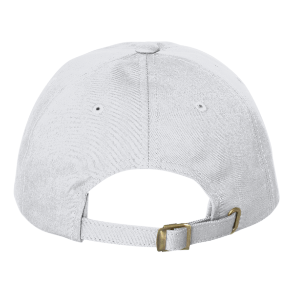 Big Accessories Youth Classic Brushed Twill Cap, White, Back view