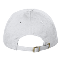 Big Accessories Youth Classic Brushed Twill Cap, White, Back view