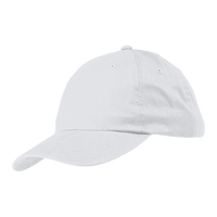 Big Accessories Youth Classic Brushed Twill Cap, White, Left Side view