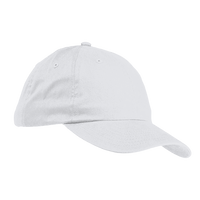 Big Accessories Youth Classic Brushed Twill Cap, White, Right Side view