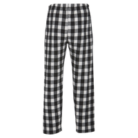 Boxercraft Men's Harley Flannel Pants, Black / White Buffalo Plaid / White Buffalo Plaid, Back view