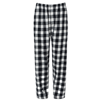 Boxercraft Men's Harley Flannel Pants, Black / White Buffalo Plaid / White Buffalo Plaid, Front view