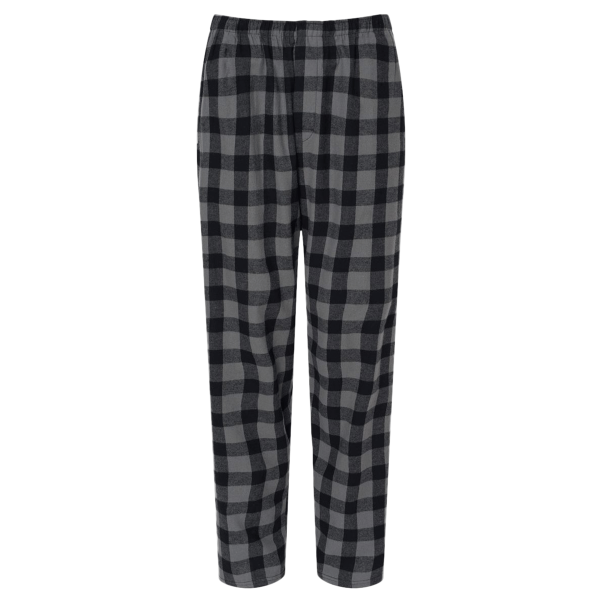 Boxercraft Men's Harley Flannel Pants, Charcoal / Black Buffalo / Black Buffalo, Front view
