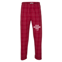 Boxercraft Men's Harley Flannel Pants, Crimson Field Day Plaid / Crimson Field Day Plaid / Crimson Field Day Plaid, Front view, Mockup