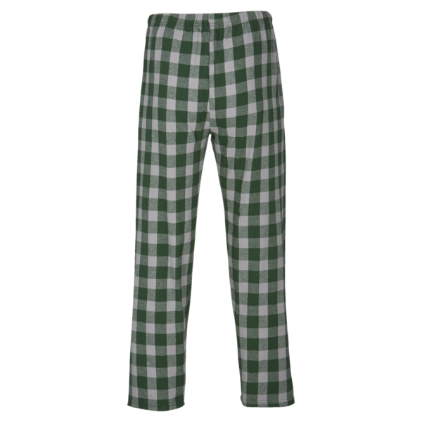 Boxercraft Men's Harley Flannel Pants, Green / Oxford Buffalo / Oxford Buffalo, Back view