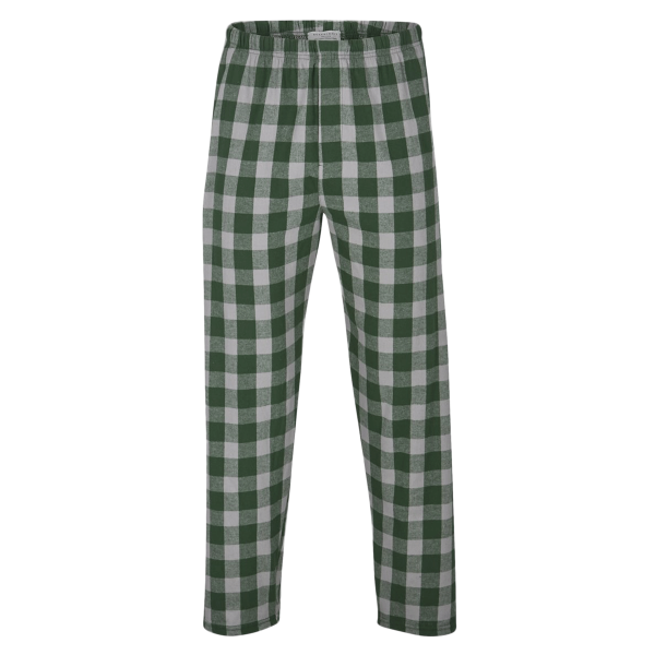Boxercraft Men's Harley Flannel Pants, Green / Oxford Buffalo / Oxford Buffalo, Front view