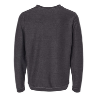 Boxercraft Unisex Corded Crewneck Sweatshirt, Black, Back view