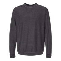 Boxercraft Unisex Corded Crewneck Sweatshirt, Black, Front view