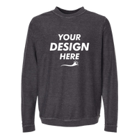 Boxercraft Unisex Corded Crewneck Sweatshirt, Black, Front view, Mockup