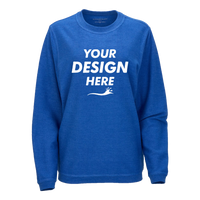 Boxercraft Unisex Corded Crewneck Sweatshirt, Electric Royal, Front view, Mockup
