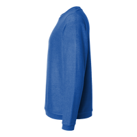 Boxercraft Unisex Corded Crewneck Sweatshirt, Electric Royal, Left Sleeve view