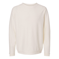 Boxercraft Unisex Corded Crewneck Sweatshirt, Natural, Front view
