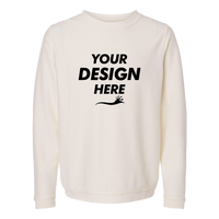 Boxercraft Unisex Corded Crewneck Sweatshirt, Natural, Front view, Mockup