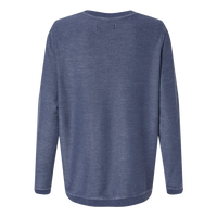 Boxercraft Unisex Corded Crewneck Sweatshirt, Navy, Back view