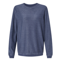 Boxercraft Unisex Corded Crewneck Sweatshirt, Navy, Front view