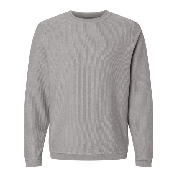 Boxercraft Unisex Corded Crewneck Sweatshirt, Oxford, Front view