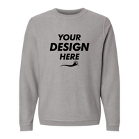 Boxercraft Unisex Corded Crewneck Sweatshirt, Oxford, Front view, Mockup