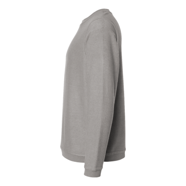 Boxercraft Unisex Corded Crewneck Sweatshirt, Oxford, Left Sleeve view