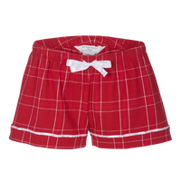 Boxercraft Women's Flannel Shorts, Crimson Field Day Plaid / Crimson Field Day Plaid, Front view