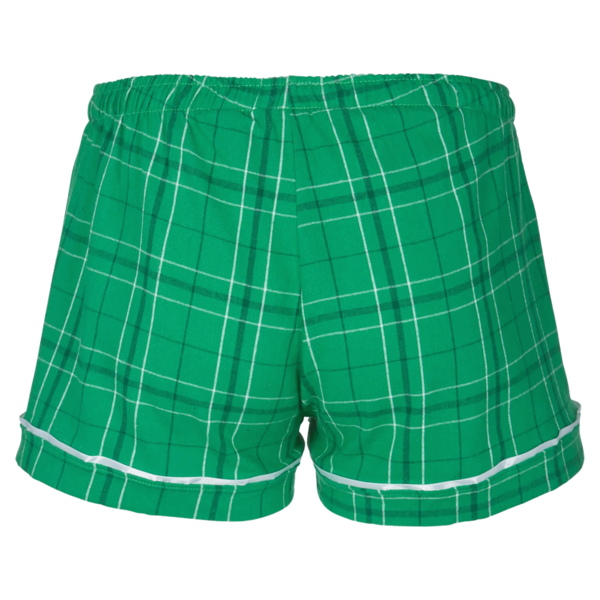 Boxercraft Women's Flannel Shorts, Kelly Field Day Plaid / Kelly Field Day Plaid, Back view