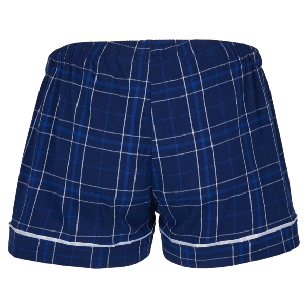 Boxercraft Women's Flannel Shorts, Navy Field Day Plaid / Navy Field Day Plaid, Back view