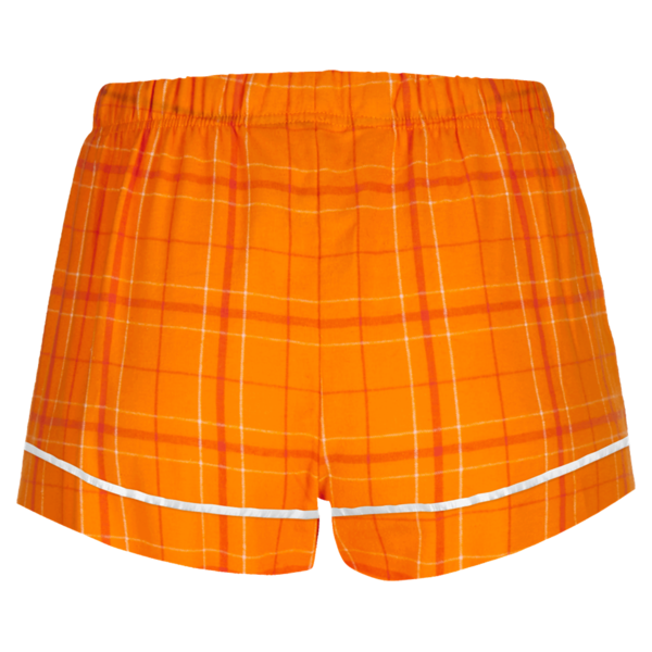Boxercraft Women's Flannel Shorts, Orange Field Day Plaid / Orange Field Day Plaid, Back view