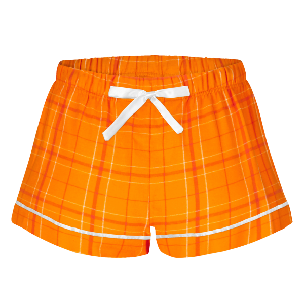 Boxercraft Women's Flannel Shorts, Orange Field Day Plaid / Orange Field Day Plaid, Front view