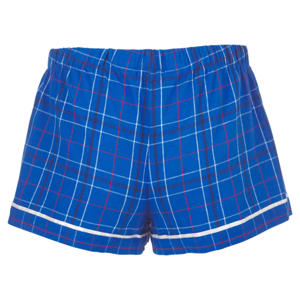Boxercraft Women's Flannel Shorts, Royal Field Day Plaid / Royal Field Day Plaid, Back view