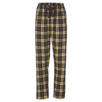 Boxercraft Women's Haley Flannel Pants, Black / Gold / Gold, Front view
