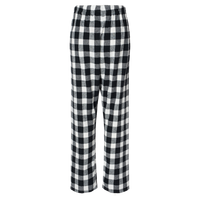 Boxercraft Women's Haley Flannel Pants, Black / White Buffalo Plaid / White Buffalo Plaid, Back view