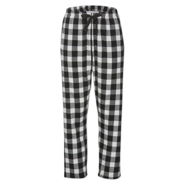 Boxercraft Women's Haley Flannel Pants, Black / White Buffalo Plaid / White Buffalo Plaid, Front view