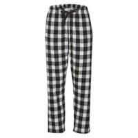 Boxercraft Women's Haley Flannel Pants, Black / White Buffalo Plaid / White Buffalo Plaid, Front view