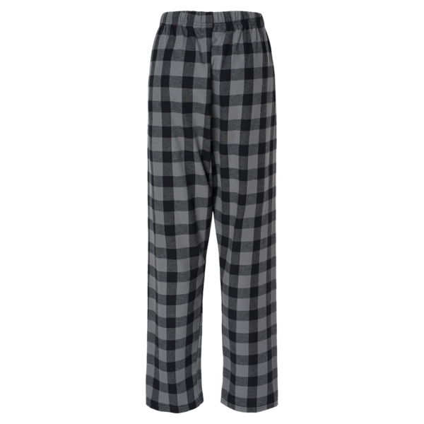 Boxercraft Women's Haley Flannel Pants, Charcoal / Black Buffalo / Black Buffalo, Back view