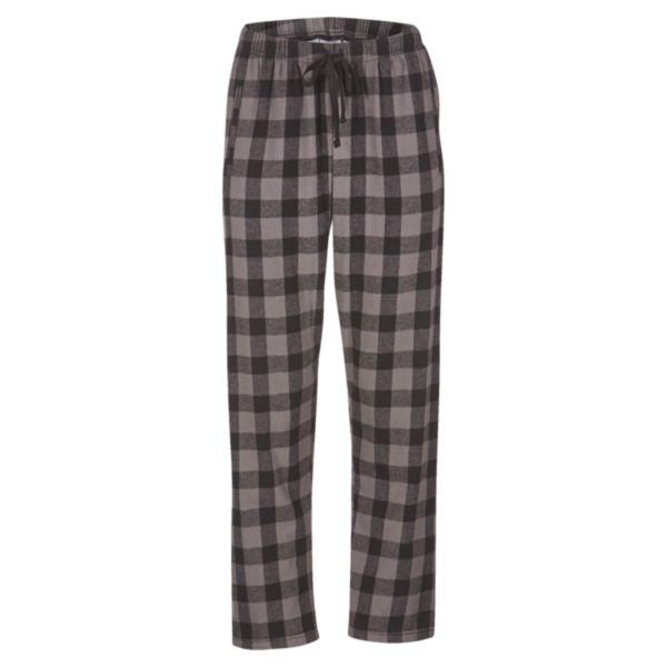 Boxercraft Women's Haley Flannel Pants, Charcoal / Black Buffalo / Black Buffalo, Front view