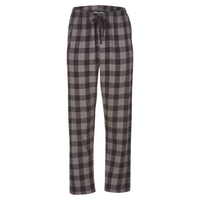 Boxercraft Women's Haley Flannel Pants, Charcoal / Black Buffalo / Black Buffalo, Front view