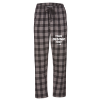 Boxercraft Women's Haley Flannel Pants, Charcoal / Black Buffalo / Black Buffalo, Front view, Mockup