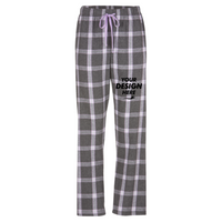 Boxercraft Women's Haley Flannel Pants, Charcoal Lavender Tomboy Plaid / Charcoal Lavender Tomboy Plaid / Charcoal Lavender Tomboy Plaid, Front view, Mockup